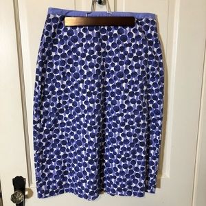 Boden Purple Dot Print A-Line Skirt Sz 6L